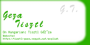 geza tisztl business card
